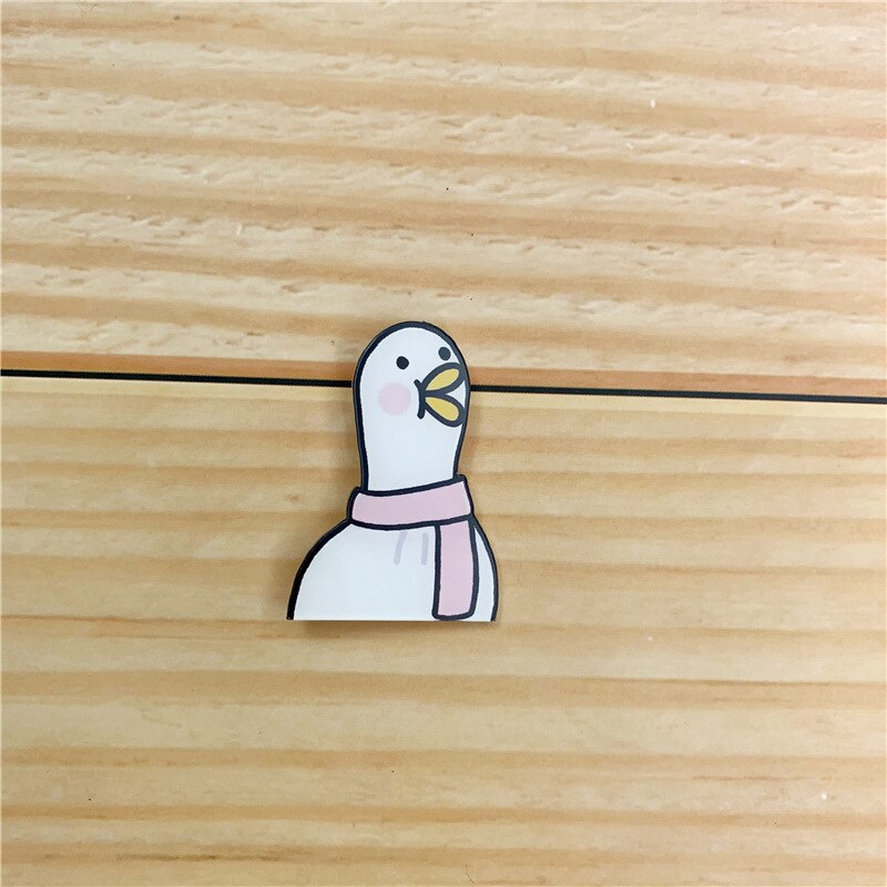 Nette Karikatur Weiße Ente Metall Emaille Brosche Persönlichkeit Modische Ente Abzeichen Stift modisch schick freundlicher Kleidung Rucksack Jewe: 7