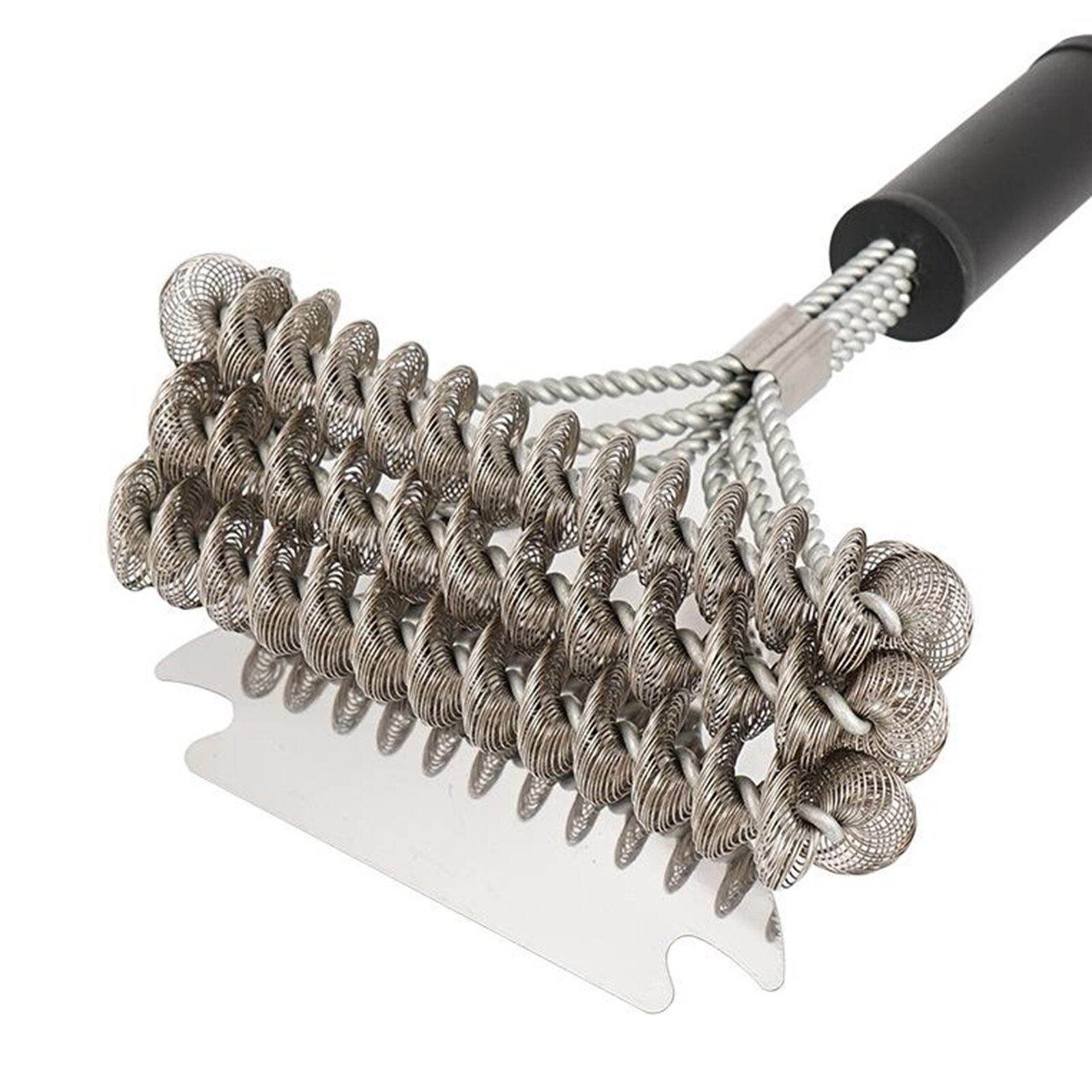 Metal Grill Brush Bristle for Barbecue BBQ Cleaning Brushes Cleaner Scraper with Easily Cleans Metal Grills Porcelain Grates