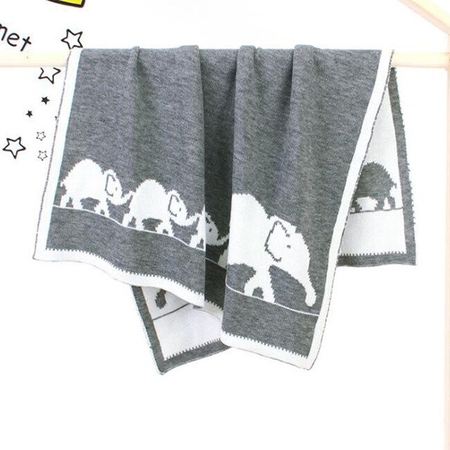 Couverture de noël en tricot pour bébé garçon et fille, édredon pour -né, vêtements à tenir, collection automne-hiver: 82W371 Grey
