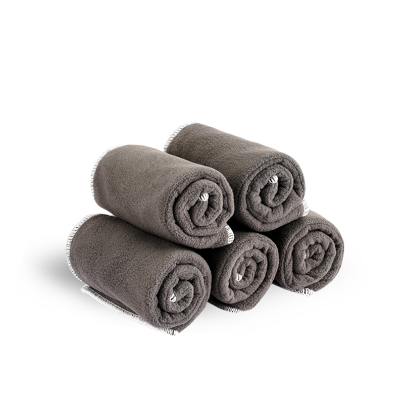 Happyflute 5 stk/sett prefold babyklut bleieinnlegg bambuskull og mikrofiberstoffinnlegg 25*35cm bruk med tøybleie