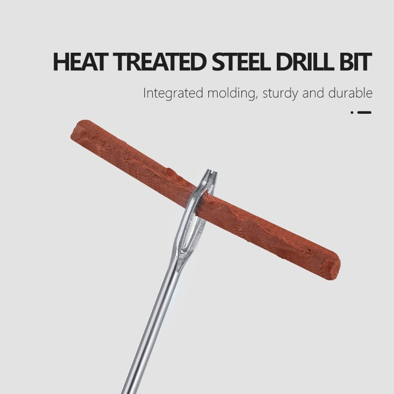 Zestaw narzędzi robić naprawy opon samochodowych, narzędzia robić naprawy przebić opon, konserwacja samochodowa, gumowe paski, kołki, korki, akcesoria robić naprawy opon rowerowych i motocyklowych.