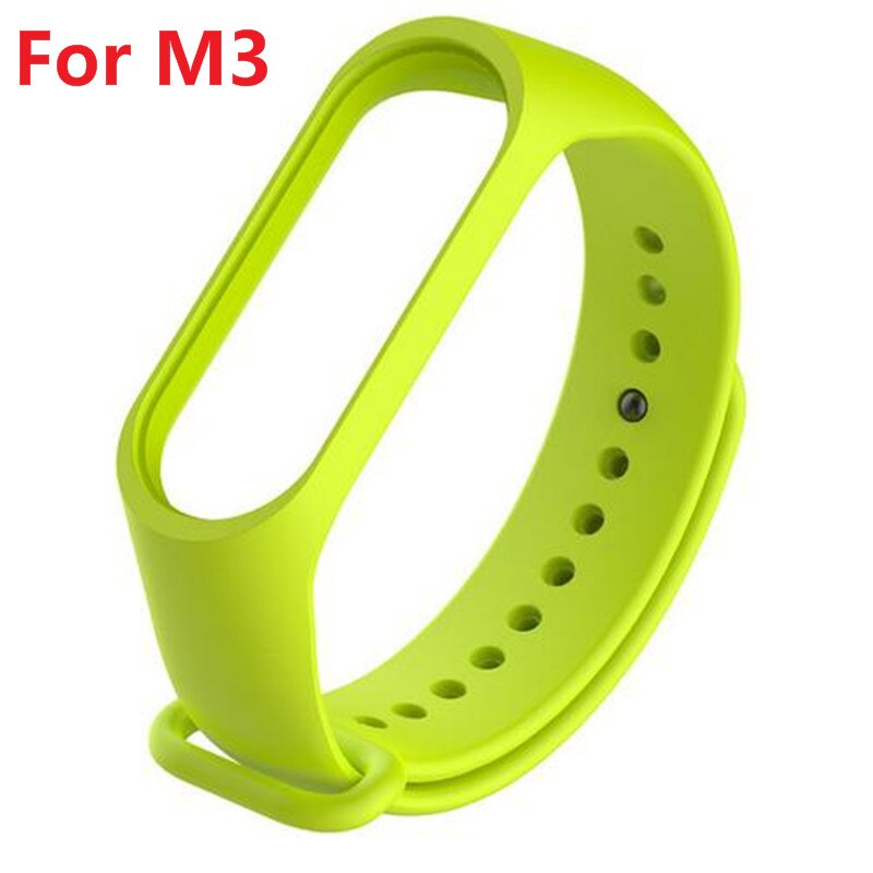 Correa de reloj para Xiaomi Mi Band 3, correa de reloj inteligente resistente al agua, correa de muñeca para Fitness, correa de muñeca de silicona de repuesto: Lime