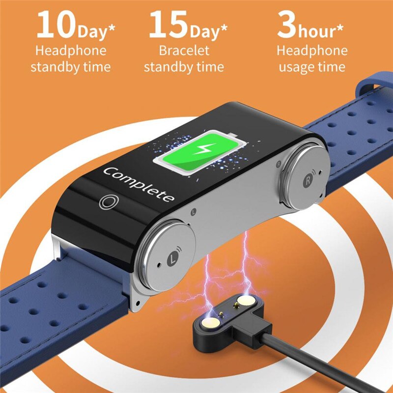 Lsmartlife L890 Smartwatch - 1.14" Color LCD - Heart Rate & Blood Pressure Tracker - Bluetooth 5.0 - Includes Wireless Earbuds