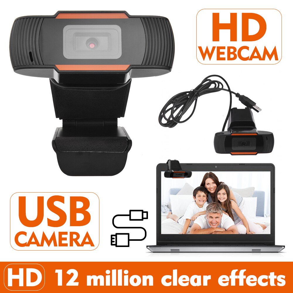 Mini HD USB Webcam Web Camera with Microphone Recording For Gaming Live Daily Life PC Computer Widescreen Video