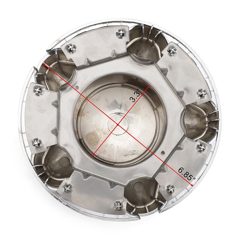 4 Uds. Cubierta de centro de tapa de cubo de rueda cromada de 7 pulgadas para Ford F150 1997-2003 borde de acero Expedition