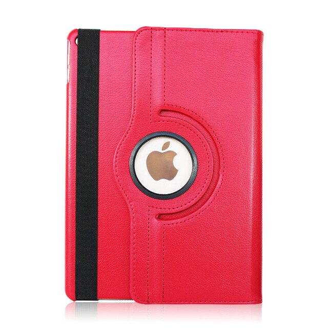 Für iPad Air 2 Fall Modell A1566 A1567 Tablet Abdeckung 360 Grad PU Leder für Coque iPad Air 1 smart Auto Schlaf Wake Up: for iPad air 2 red