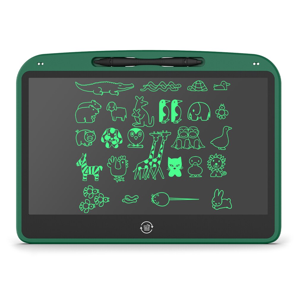 LCD Writing Tablet - 8.5/13.5 Inch - Digital Drawing Board - Erasable Memo Pad: 13.5 inch dark green