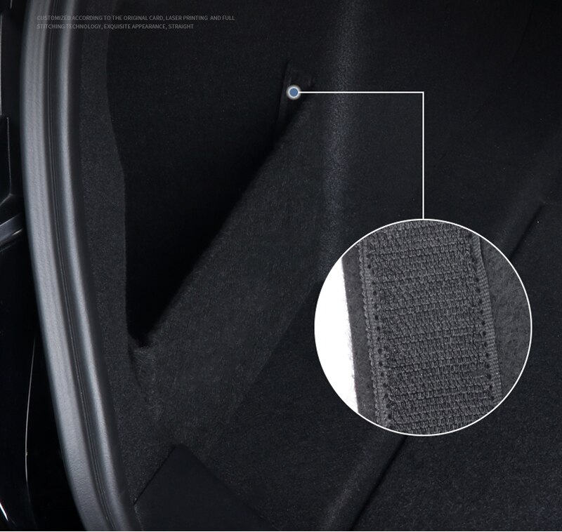 Til tesla model 3 bil bagagerum bagagerum opbevaring side baffel opbevaring bord form clapboard bil tilbehør