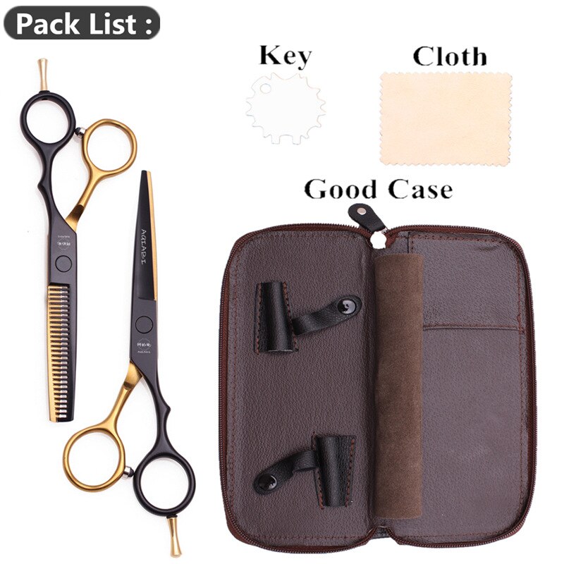 AQIABI JP-ciseaux en acier pour coiffeur, ciseaux de coupe de cheveux professionnels, 5.5 pouces, AQIABI JP, A1029: A1029 Jin D 5.5YY