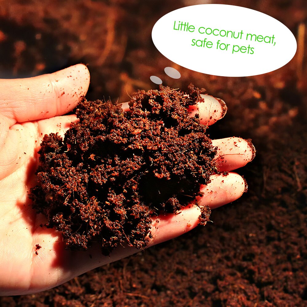 Compressed Coconut Fiber Terrarium Substrate for Tortoise Lizard Spider Scorpion Snake Reptiles Pets