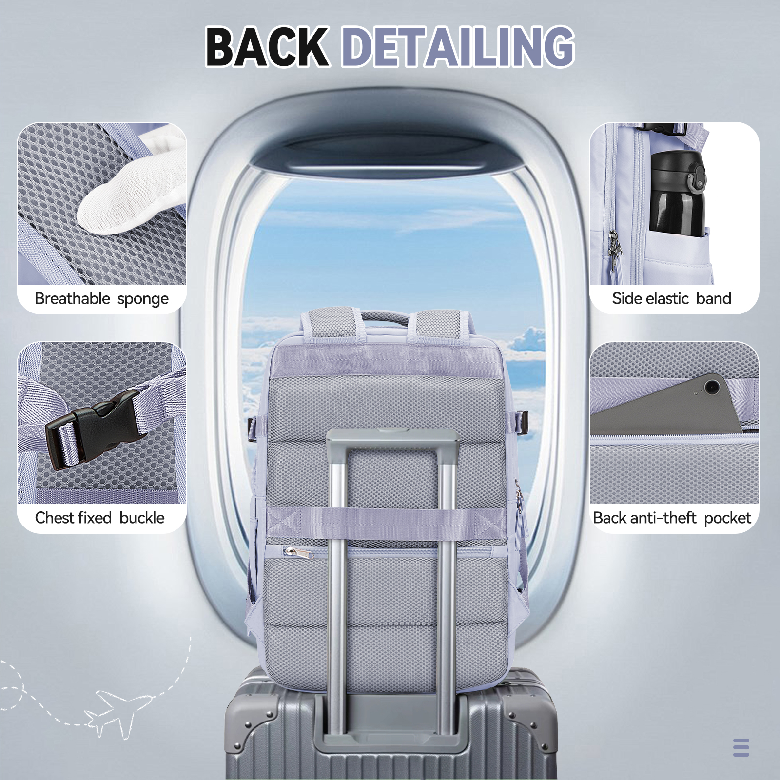 Handbagage Rugzak 40x30x20 Rugzak Reiscabine Damesrugzak Waterdichte rugzak, Handlaptoprugzak voor heren, tas