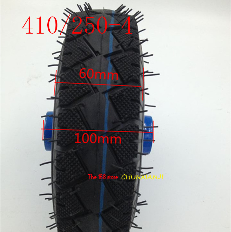Pneumatic tire for 8-inch trolley 410/250-4 wheelbarrow wheels