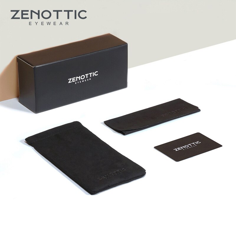ZENOTTIC-Montura de gafas redondas de acetato Vintage para hombre y mujer, gafas graduadas de de lujo para miopía, óptica Retro