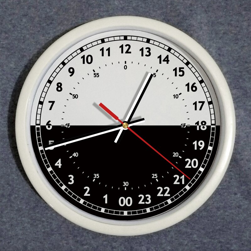 24 Hour Dial 12 Inches Step Modern Decorative Round Wall clock: 4