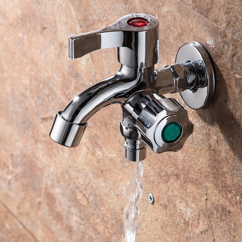 Wall Mounted Outdoor Garden kitchen Faucet Stainless Steel Double Using Bibcock Tap Cold Water Tap Toilet Shower Bidet Faucet