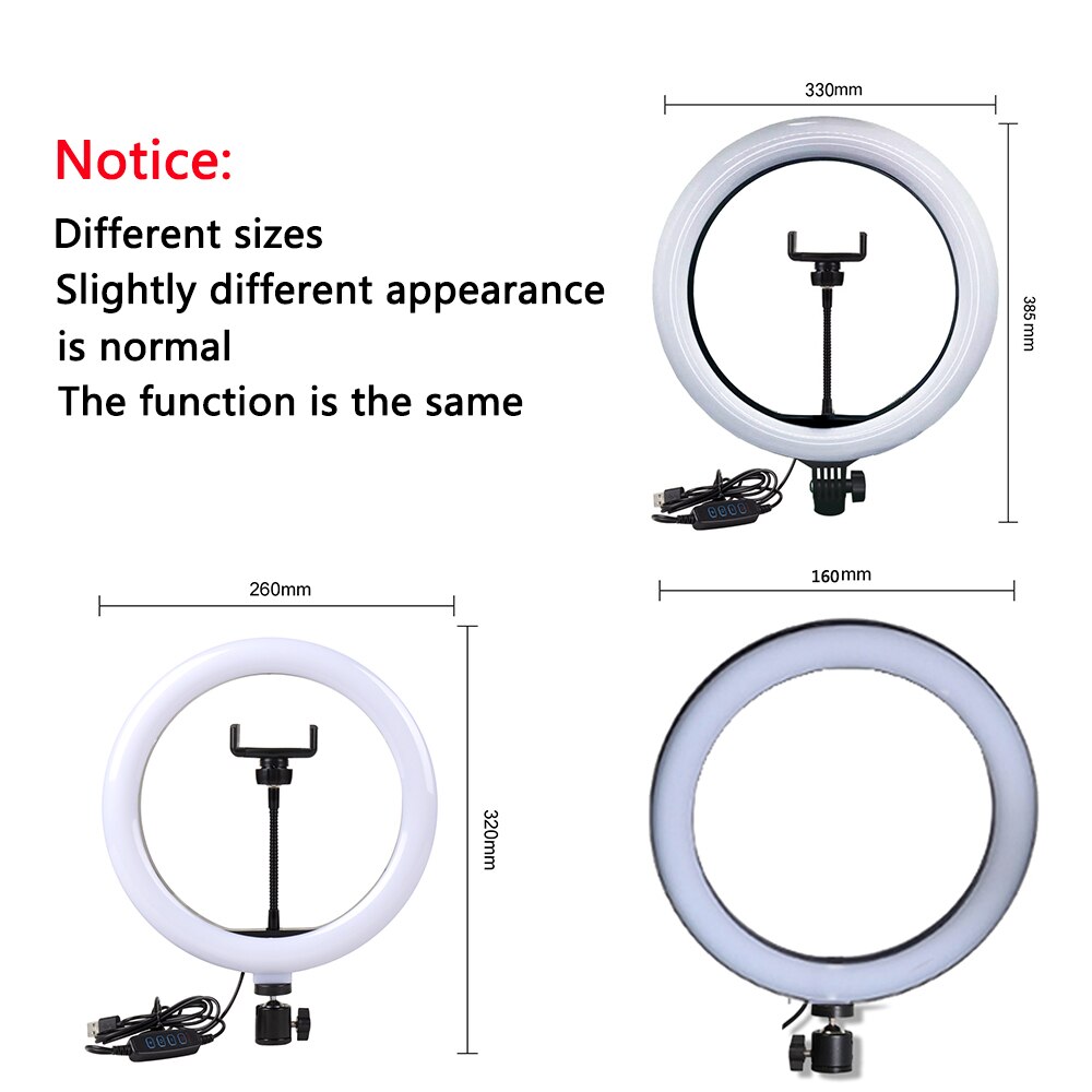 Dimmable LED Ring Light with Tripod USB Ring Lamp Photography Selfie Light Ring Tripod with Lamp Ringlight Ring Light Tripod wit