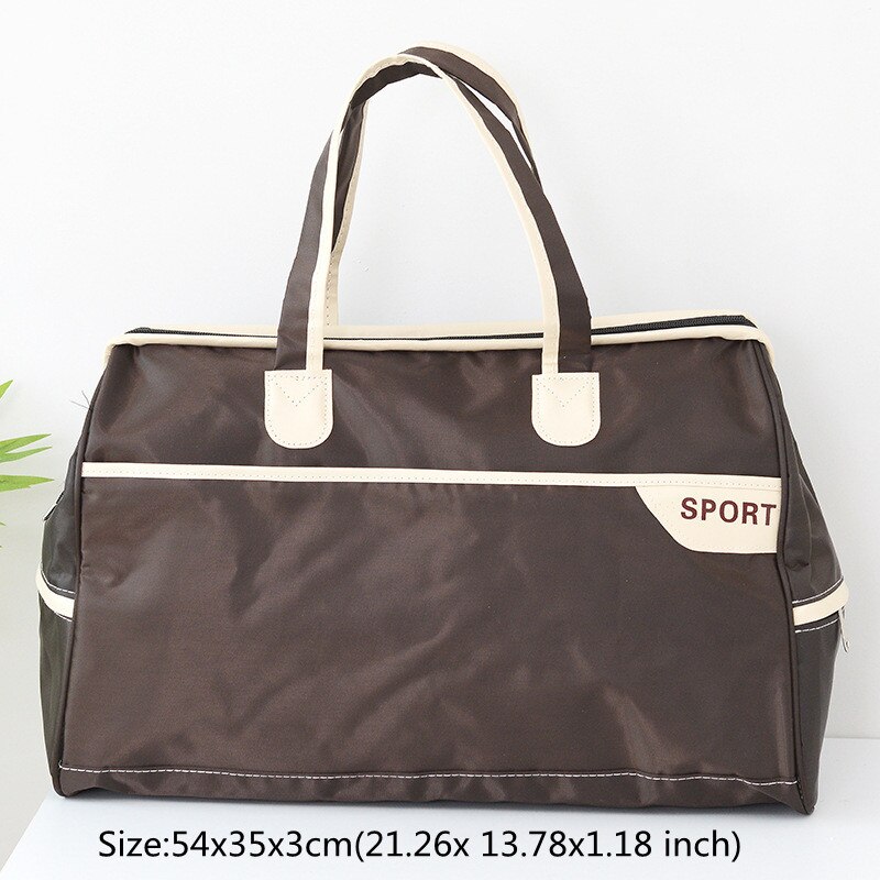 Bolsa de lona de viaje plegable, paquete de almacenamiento de ropa impermeable de alta capacidad, se puede mover, organizar, accesorios de bolso: Brown B