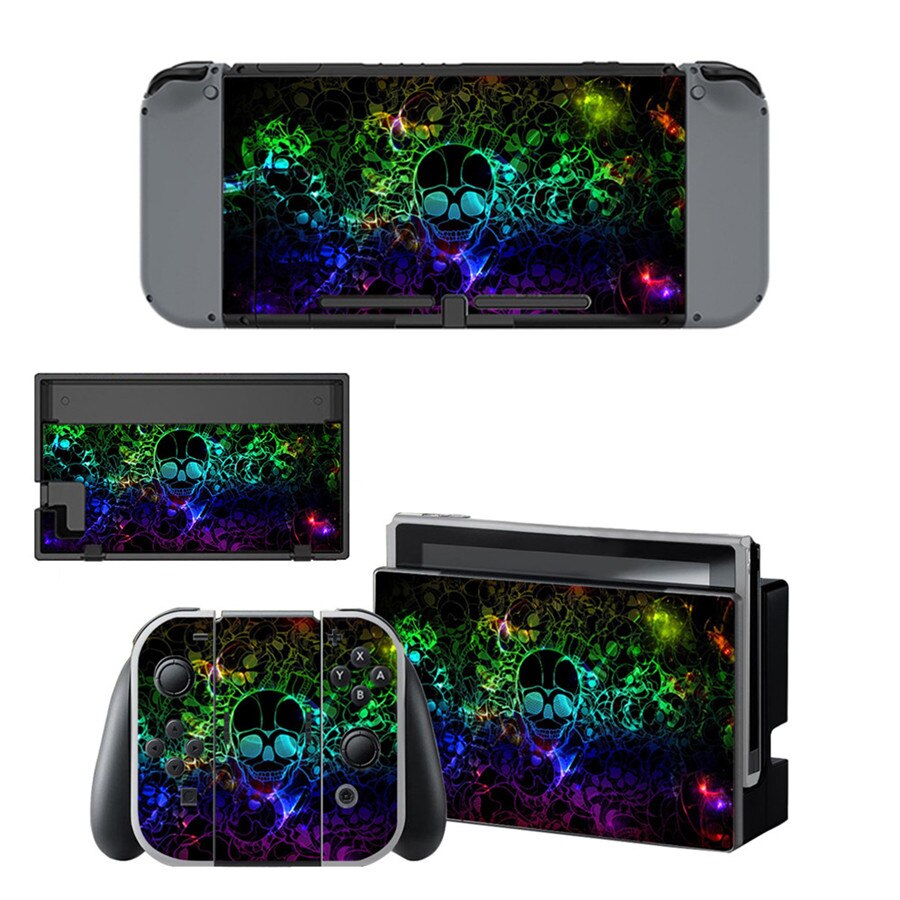 15 stili Cool Skull Style Decalcomania Del Vinile Autoadesivo Della Pelle Per Nintend Interruttore NS NX Console & Joy-con Gioco accessori: Style 9