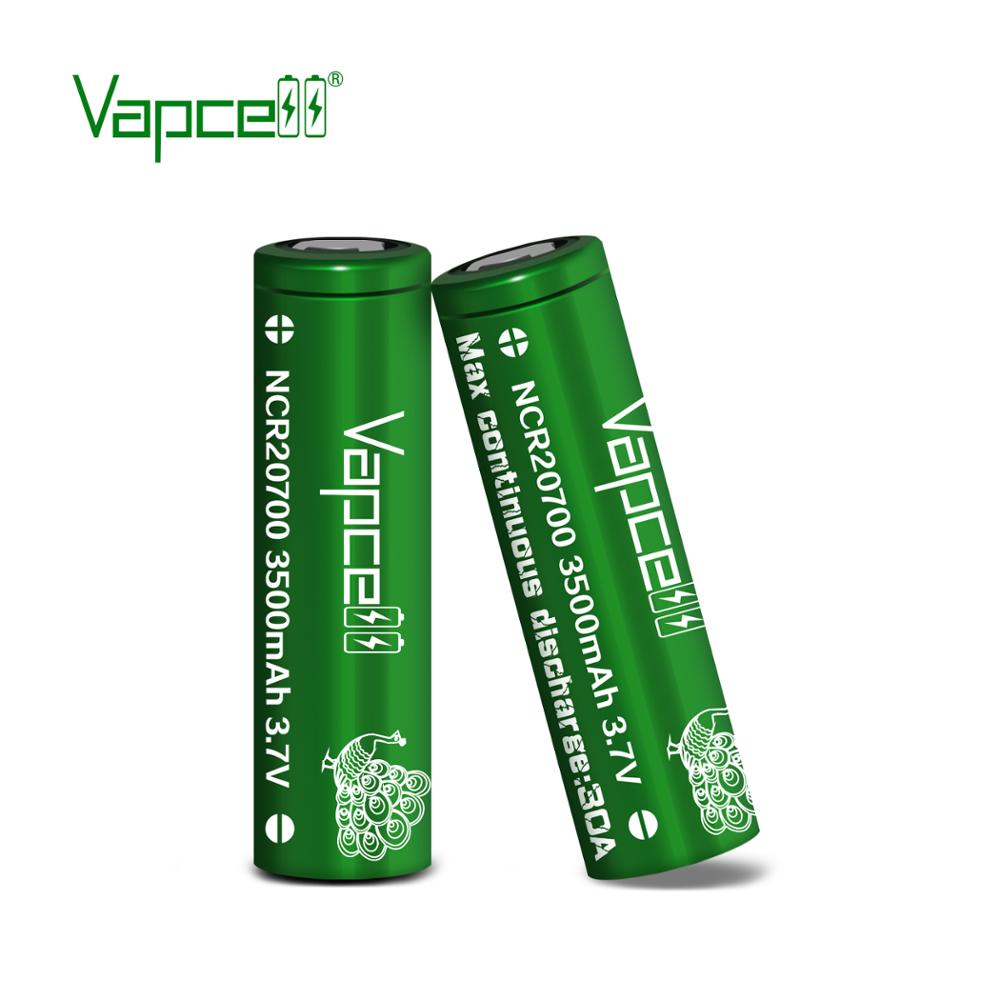 Official 100% original Vapcell 20700 3500mah 30A rewrapped 20700C 3.7V li-ion Rechargeable cell battery long life