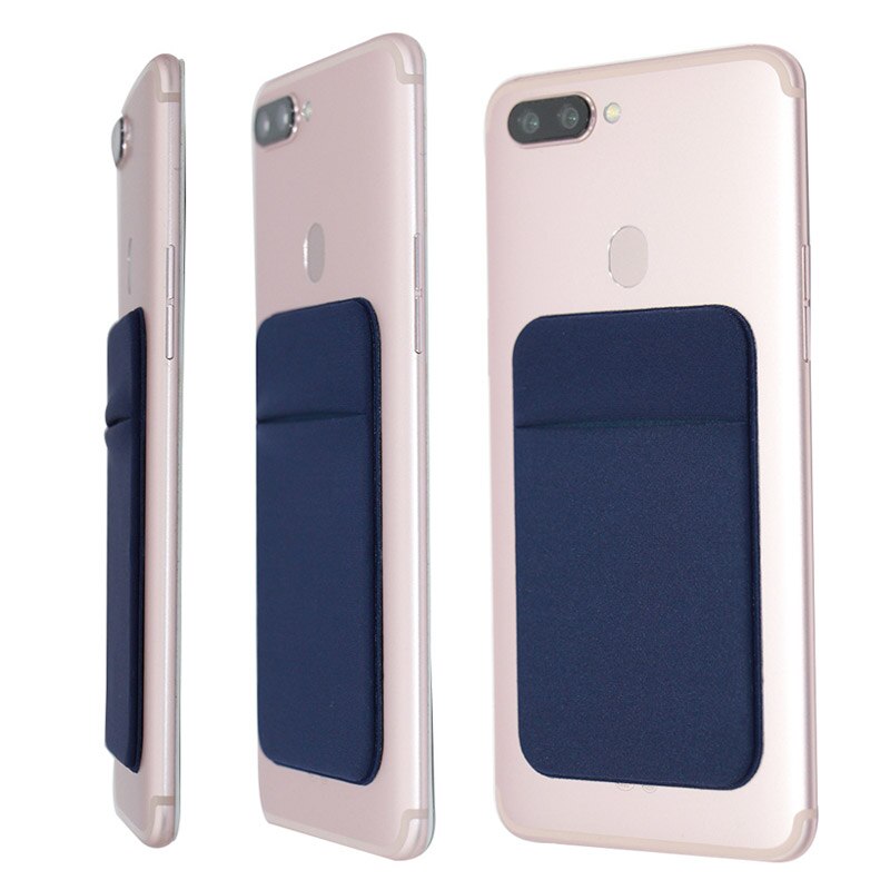 Universal stretchy lycra mobiltelefon plånboksfodral kreditkortsficka med 3m självhäftande till iphone xiaomi huawei fodral