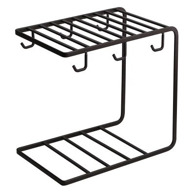 Tiacking simples moderno metal ferro copo e pires rack expositor caneca café xícara leite prateleira de secagem 240*230*150mm 0.52kg: 1