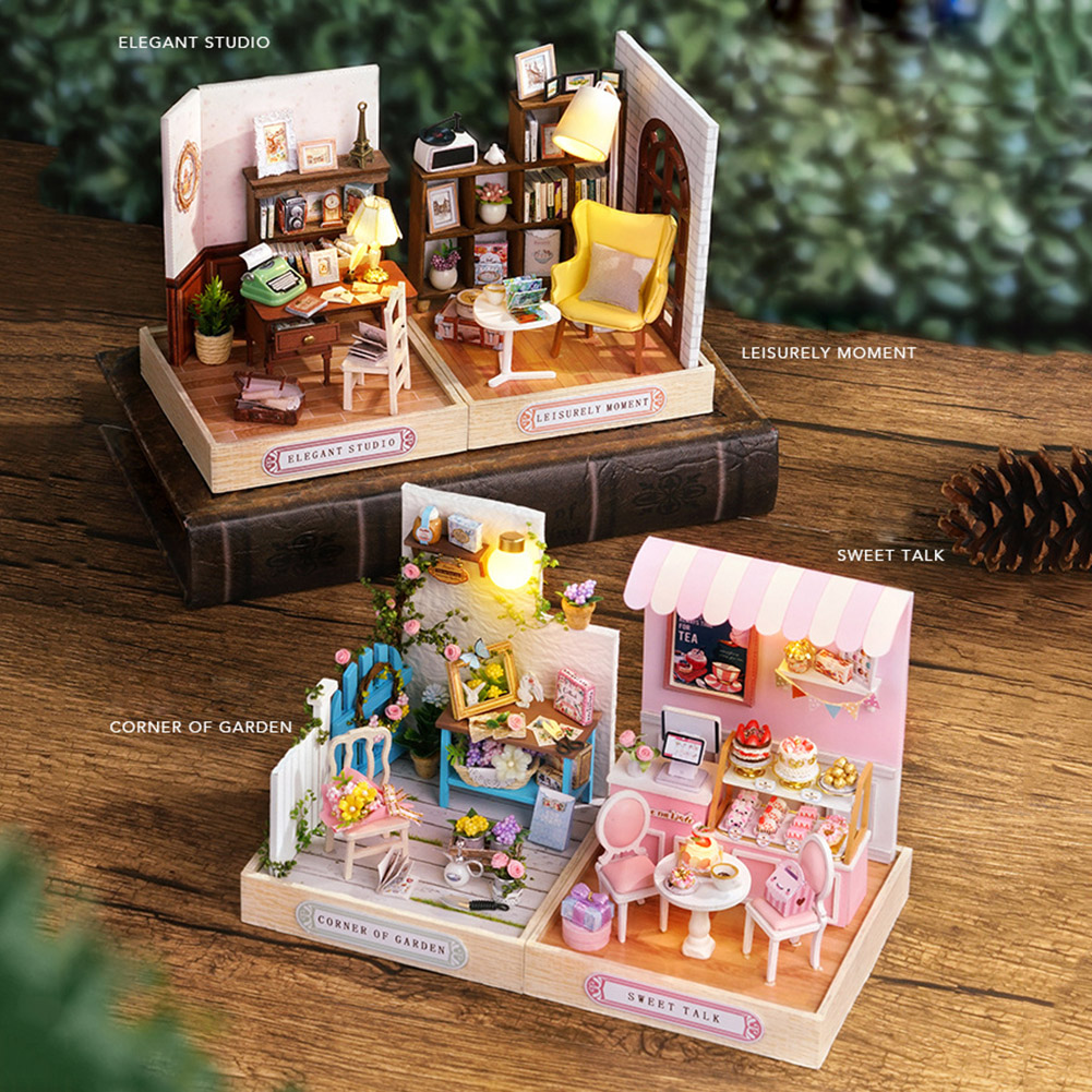 Mini Schattige Pop Huis Cabine Model Vriend Assembleren Diy Speelgoed Kits Kinderen Geduld Teelt Speelgoed