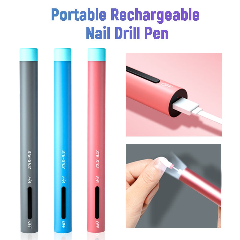 12000Rpm Oplaadbare Nail Boor Pen Draagbare Manicure Machine Mini Usb Opladen Elektrische Nagel Boormachine Voor Manicure Gereedschap