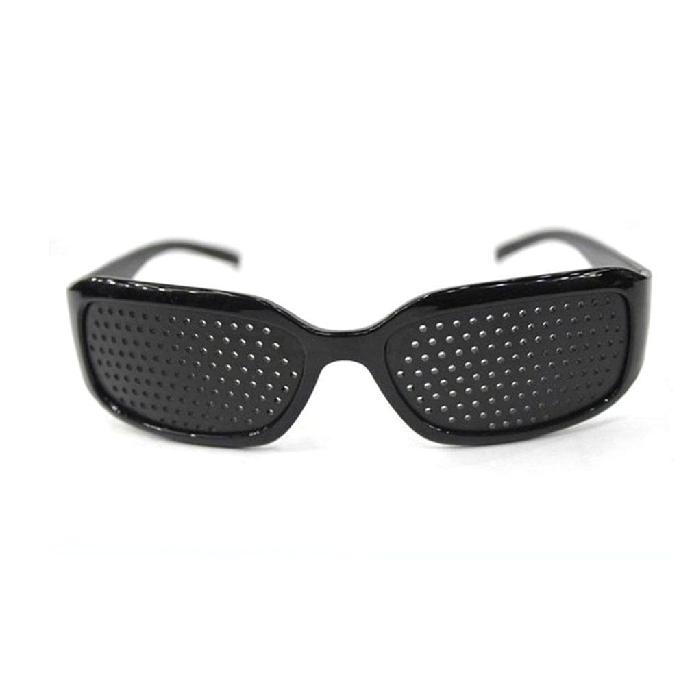 Black Unisex Vision Care Gaatjes Eye Oefening Brillen Gaatjes Bril Gezichtsvermogen Te Verbeteren Plastic