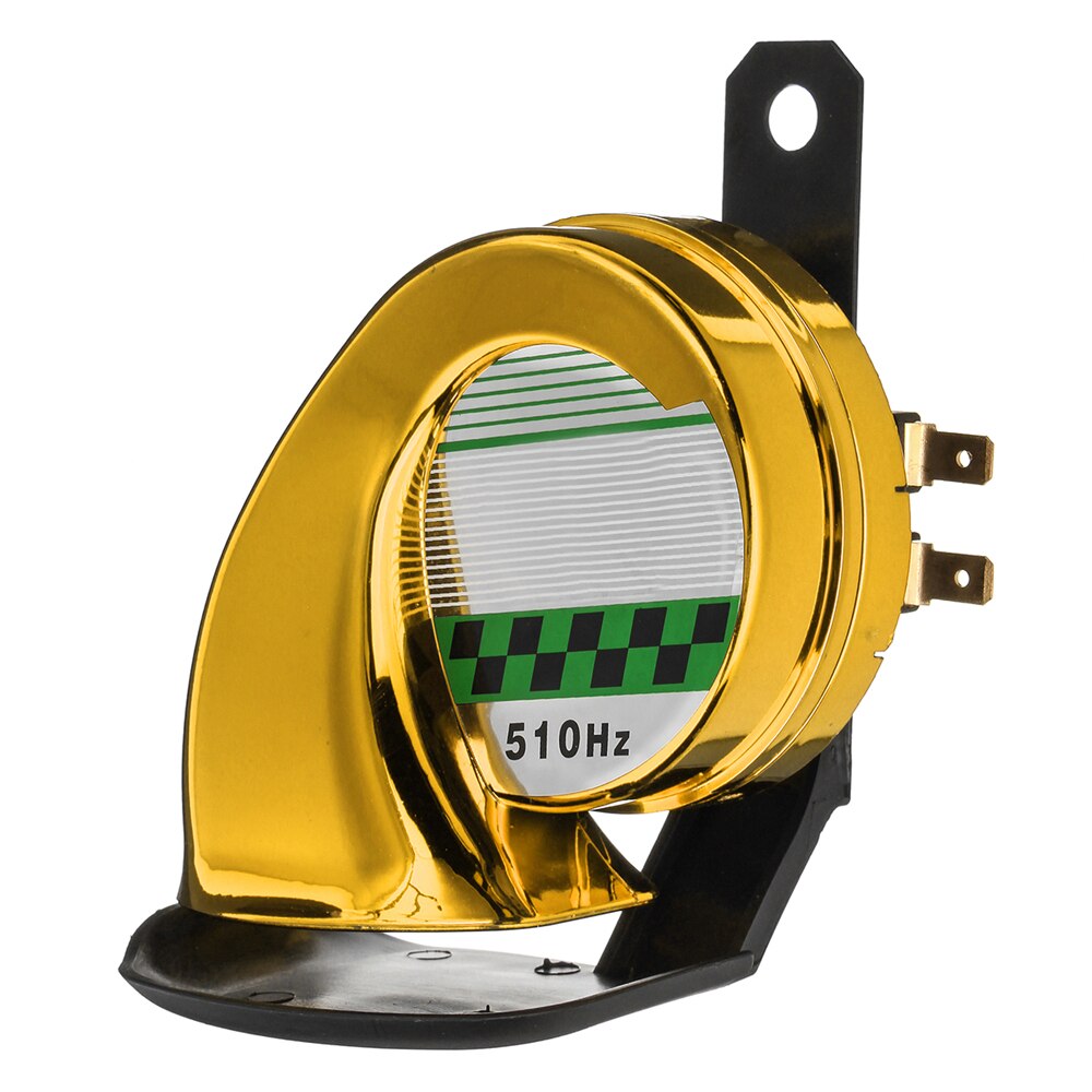 12v 130db universele auto motorfiets vrachtwagen boot 130db elektrische luide slak luchthoorn sirene waterdicht 12v met 5 kleuren: Goud
