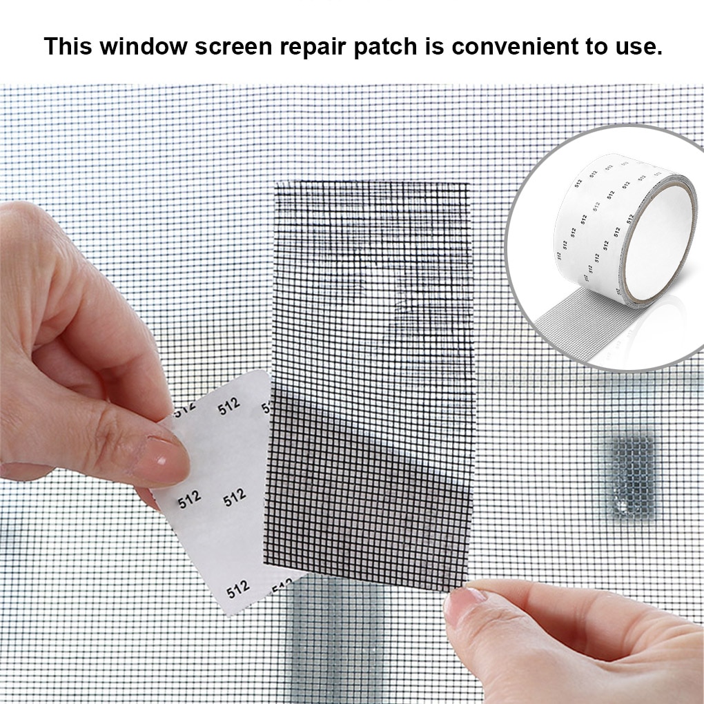 Screen Repair Tape Window Door Waterproof Patch Self-adhesive Strong Fix Anti-Insect Door Mosquito Net Mesh Broken Holes Repair