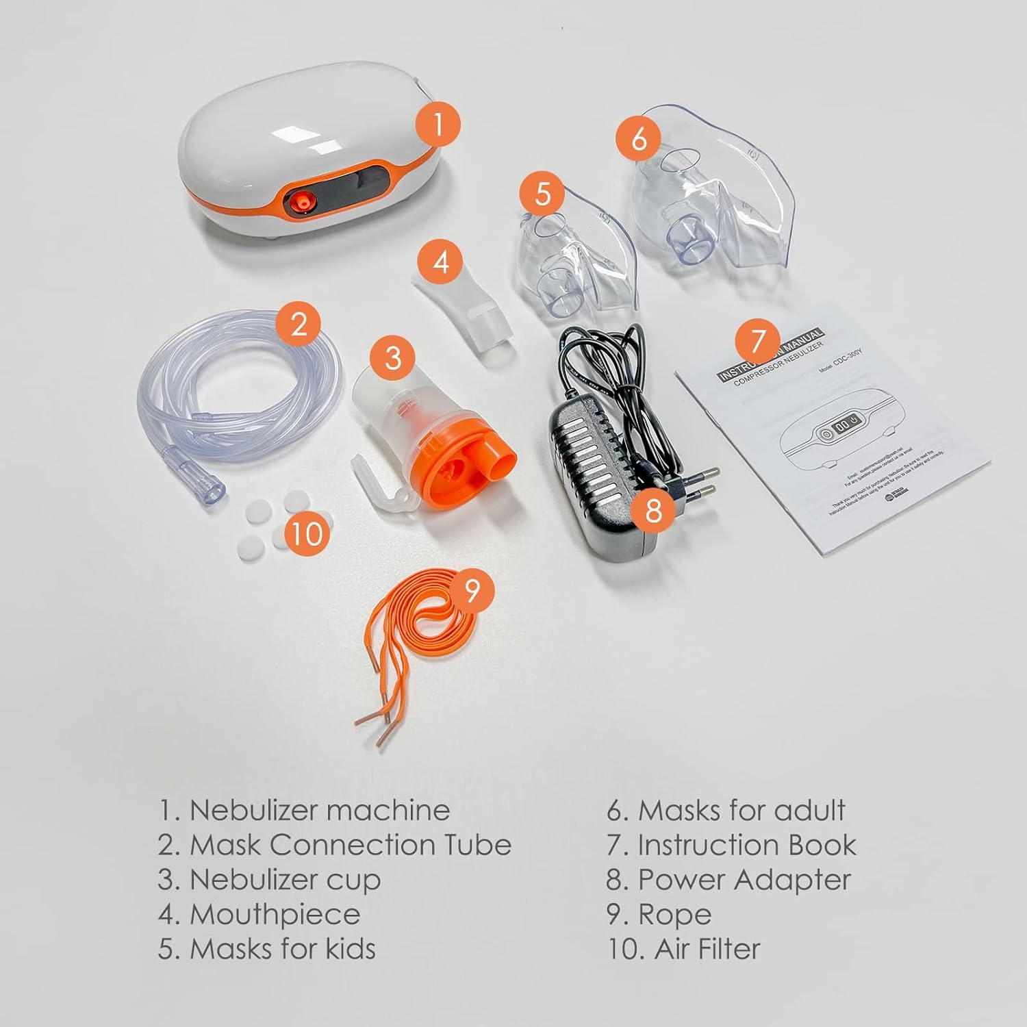 Draagbare Vernevelaar, Vernevelaar Machine Voor Volwassenen Kinderen, Mini Handheld Timing Kan Vernevelaar Met Mondstuk Volwassenen En Chlidmaskers