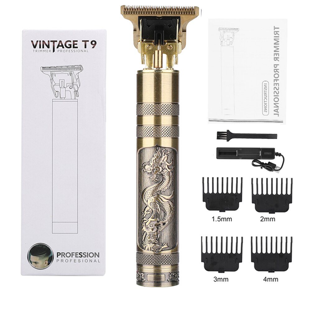 Electric Hair Clipper Rechargeable Shaver Beard Trimmer Men Hair Cutting Machine Beard Barber Hair Cut: Set E