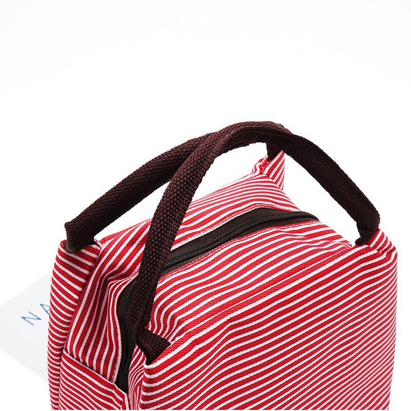 Outdoor Picnic Bag Strip Flamingo Insulated Lunch Bag Picnic Basket Animal Hiking Camping Travel Thermal Lunch Box Bag Cooler