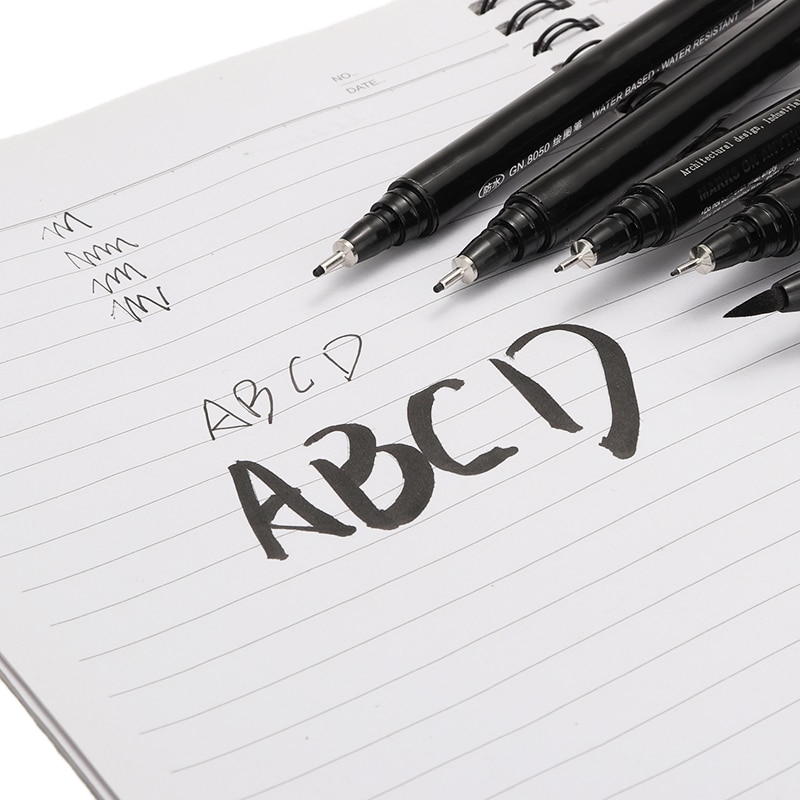 9pcs/set Fineliner Pen Felt Tip Art Marker Drawing Sketch Fine Liner Pen for Writing Cartoon Manga Illustrations