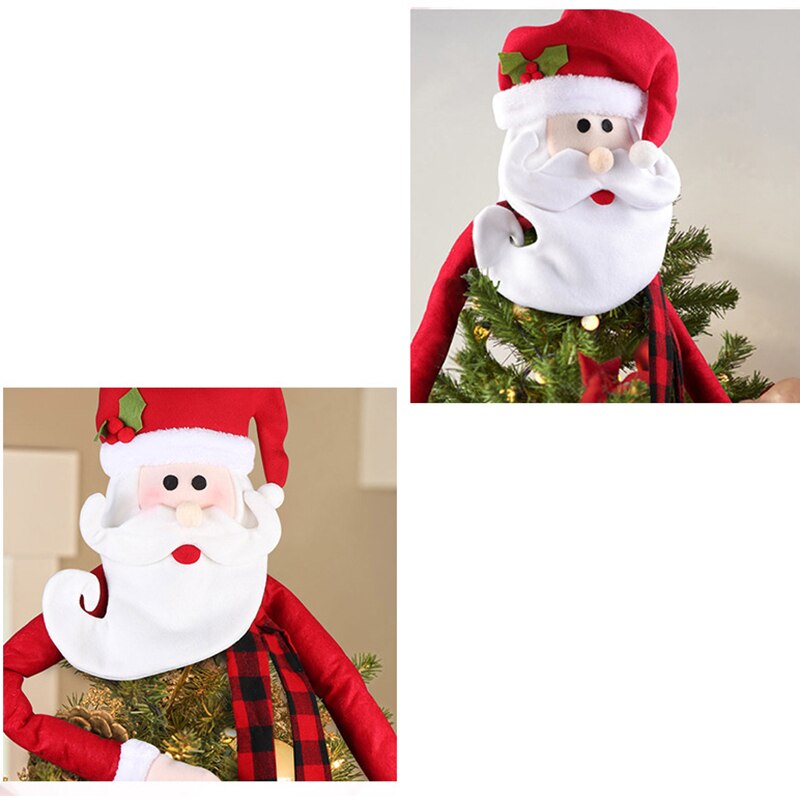 Kerstboom Topper Ornamenten Kerstman Met Hoed Xmas Boom Decoratie Voor Thuis GHS99
