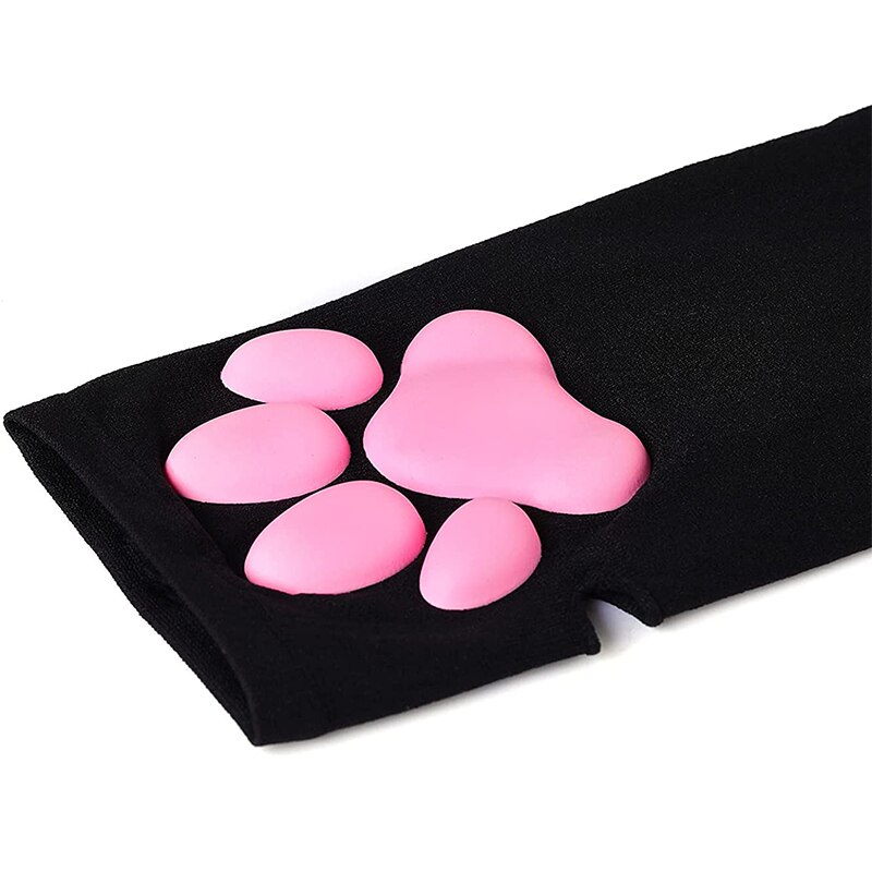 3D Kat Poot Mouwen Vrouwen Zonwering Handschoenen Kawaii Lolita Cosplay Arm Sleeves Vingerloze Pawpad Mouwen Party Kat Klauw Mitten