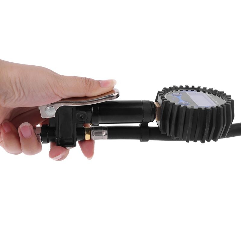 Digital dækpumpe med manometer 200 psi luftpatron til lastbil/bil/cykel