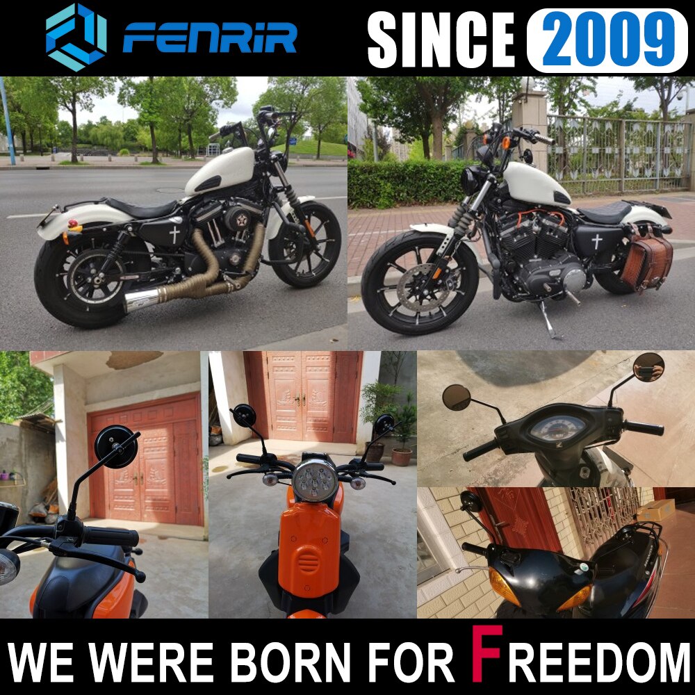 Rétroviseur latéral moto pour Harley Davidsion Softail Rod Sportster Softail route Dyna fer 883 route roi gros garçon large glisse VRSCF