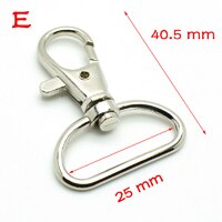 5 stk/pakning matel karabborkroker roterende svivel for ryggsekkbånd 13mm 20mm 25mm forniklet hummerspenner: Type e