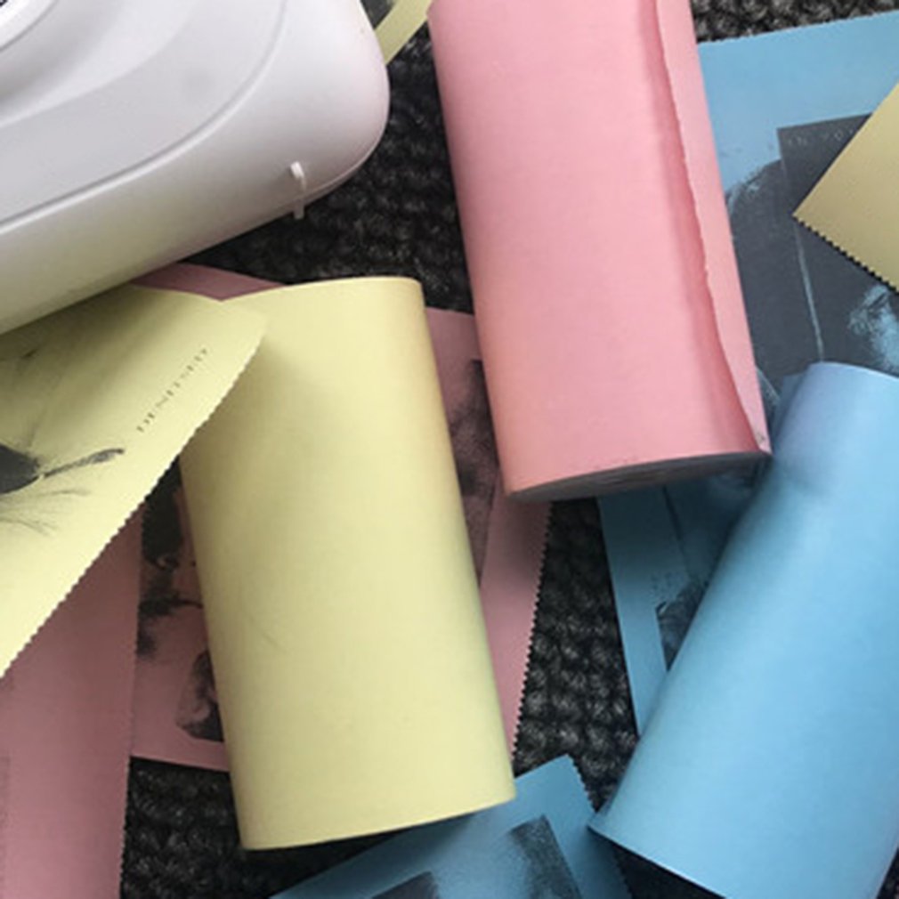 Kleurrijke Pocket Printer Speciale Printpapier 57*30Mm Thermisch Printen Papier Met Lijm Afdrukken Papier Sticker Papier