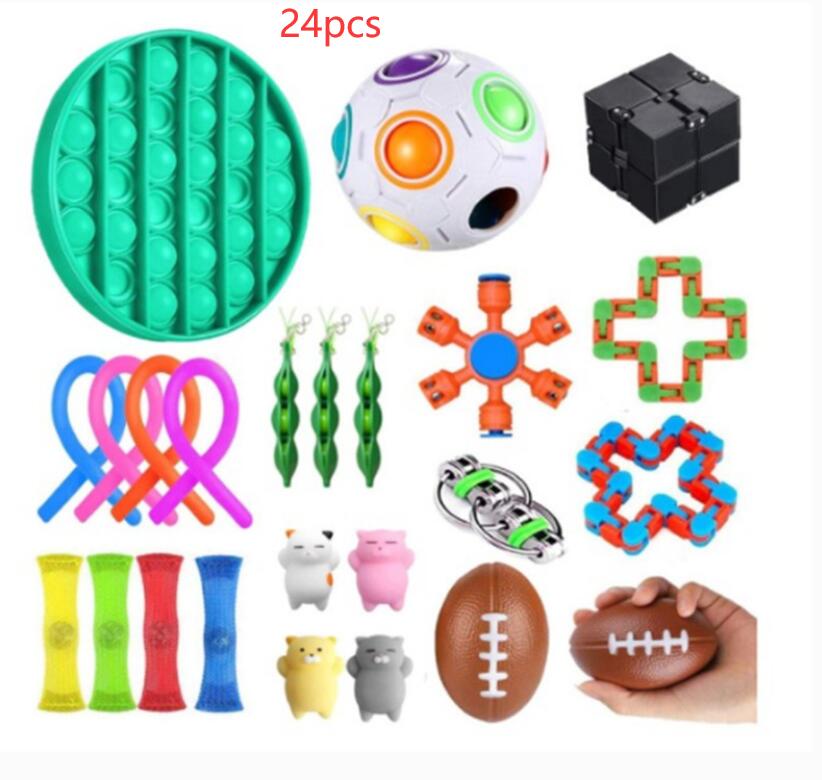 Clnyrwcb Fidget Sensory Bracelets Set Of 4 Stretchy Sensory Bracelets With 6 Stress Relief Stones, Bright Colors And Shapes, Suitable For Kids And Adults' Special Needs