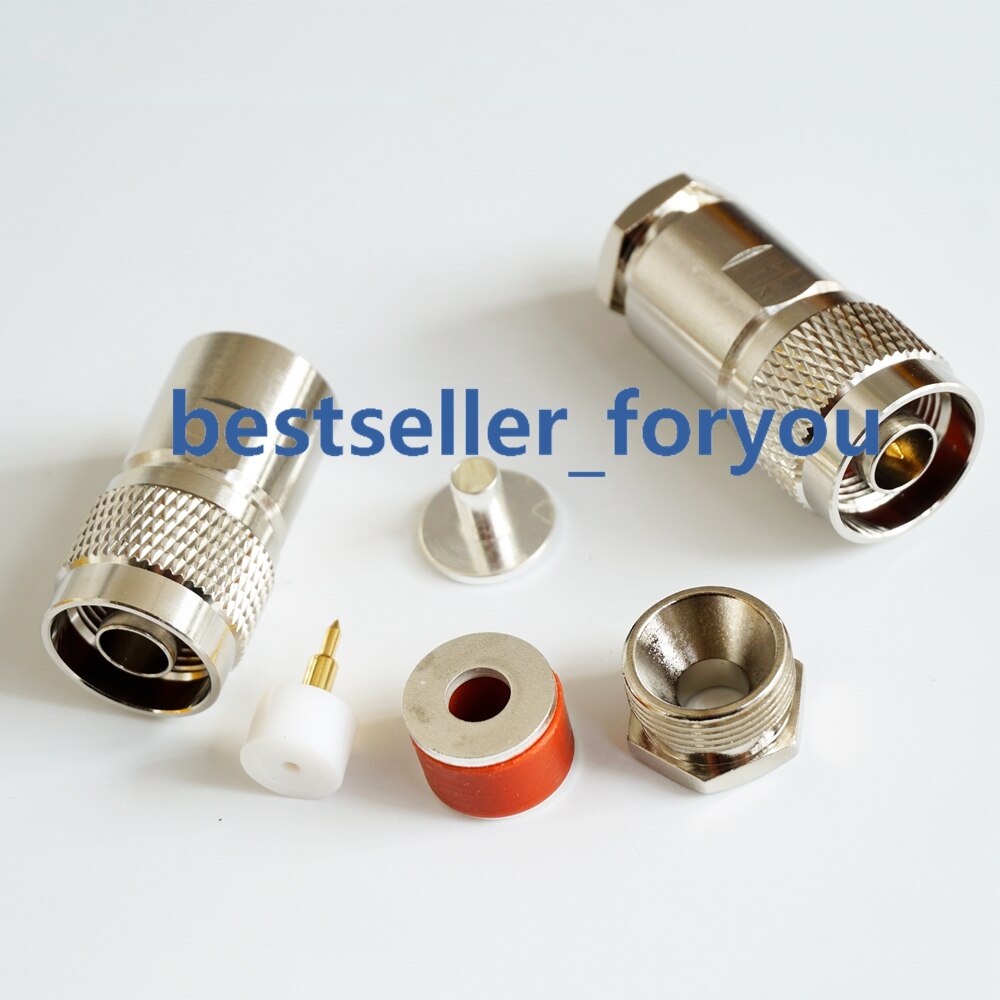 Rf n-kontakt hankontaktklämma koaxial för lmr 195 rg58 rg142 rg400- kabel