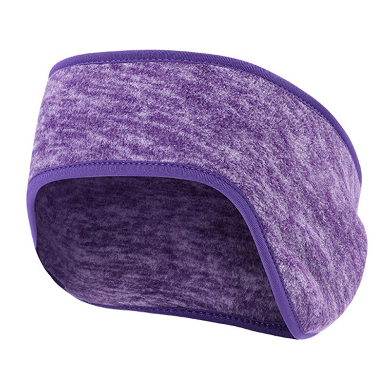 Warm Oorbeschermers Unisex Vrouwen Mannen Fleece Oor Warmer Winter Head Band Ski Oorkap Hoofdband Haarband Oorwarmers: Purple