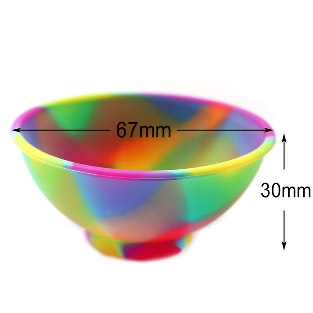 10 pçs tigelas de silicone rosa 67mm tigela de morango recipiente doméstico cabaça multi-cor acessórios para fumar presente feminino
