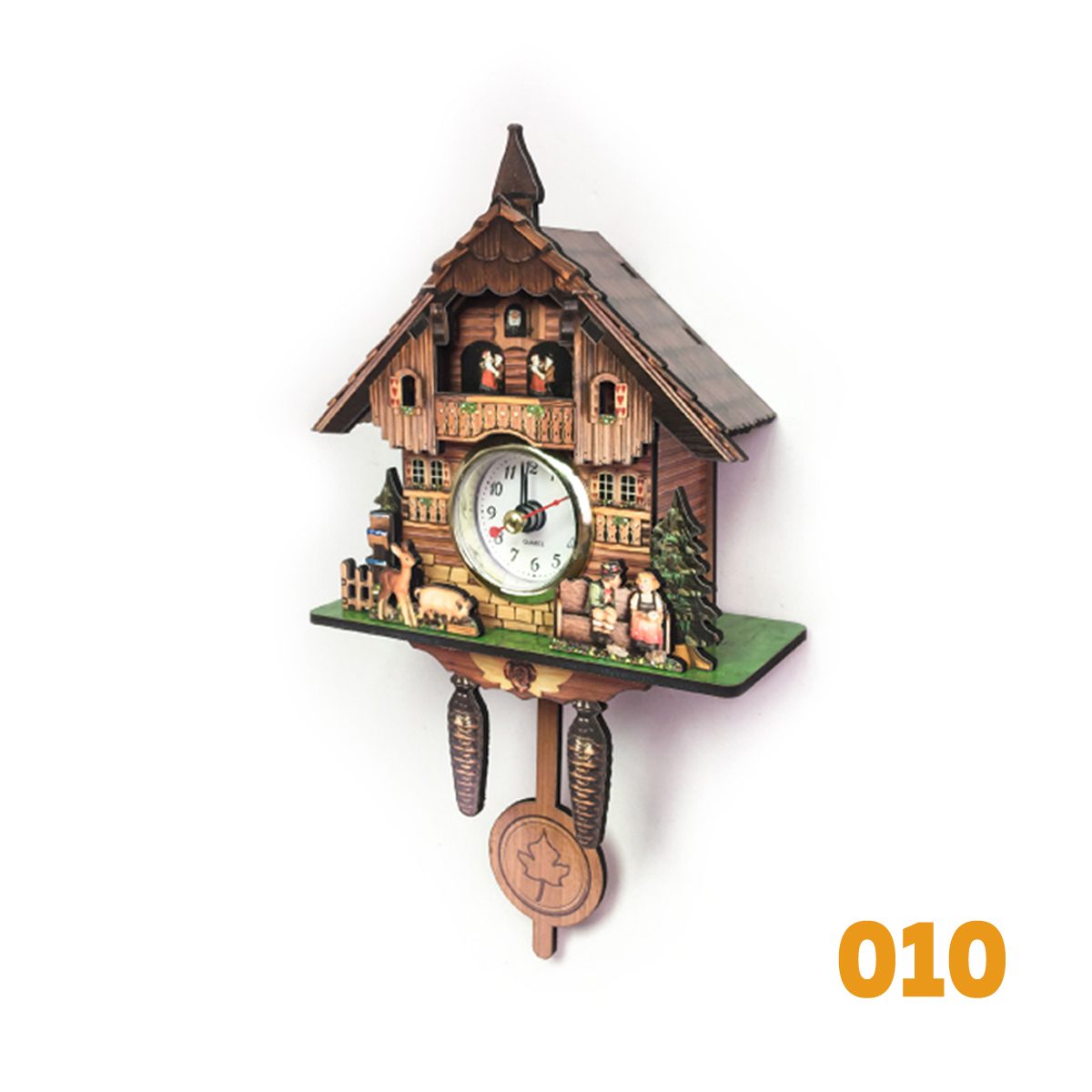 Cuckoo Clock Mount Wooden Wall Clock Alarm Clock Hanging Time Analog Auto Swinging Clock Pendulum Home Decorations