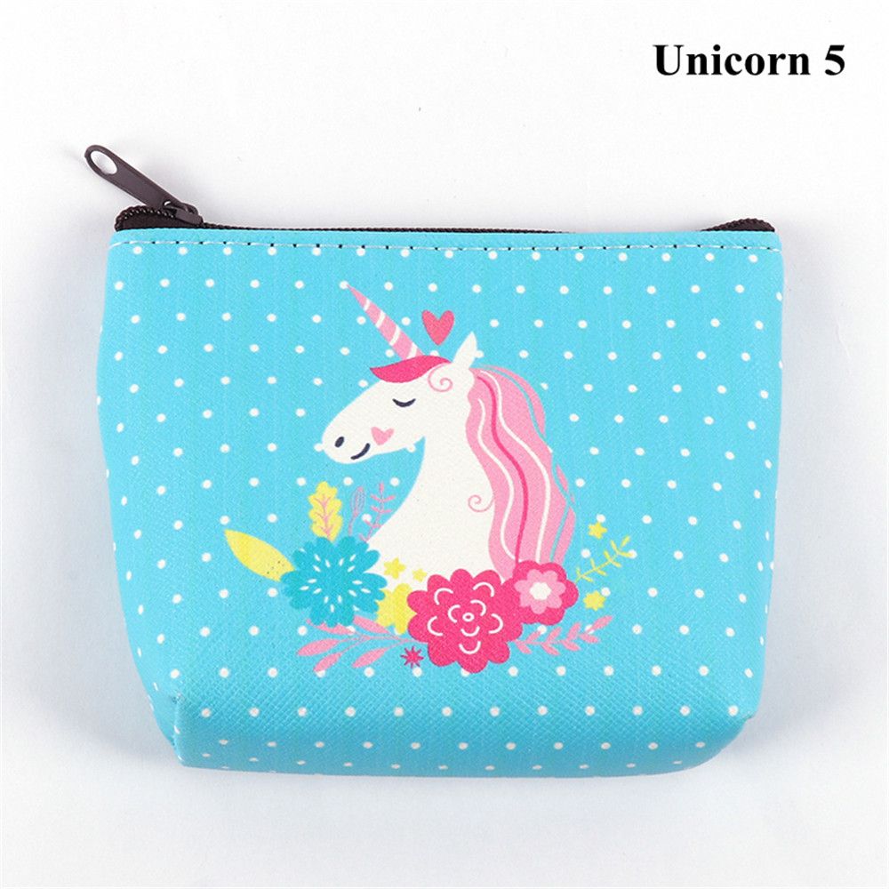 Vrouwen Meisje Uil/Eenhoorn/Flamingo Printing Mini Draagbare Tassen Mode Portemonnee Kaarthouder Portemonnee Key Pouch Maken up Cartoon Tas: A5