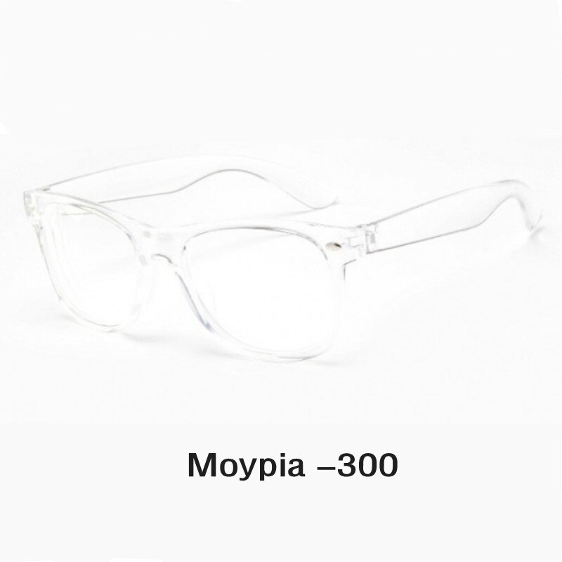 Transparent Finished Nearsight Myopia Glasses Clear Spectacle Nearsighted For Women&Men With Diopter -1.0-1.5-2.0...-4.0: Transparent  -300
