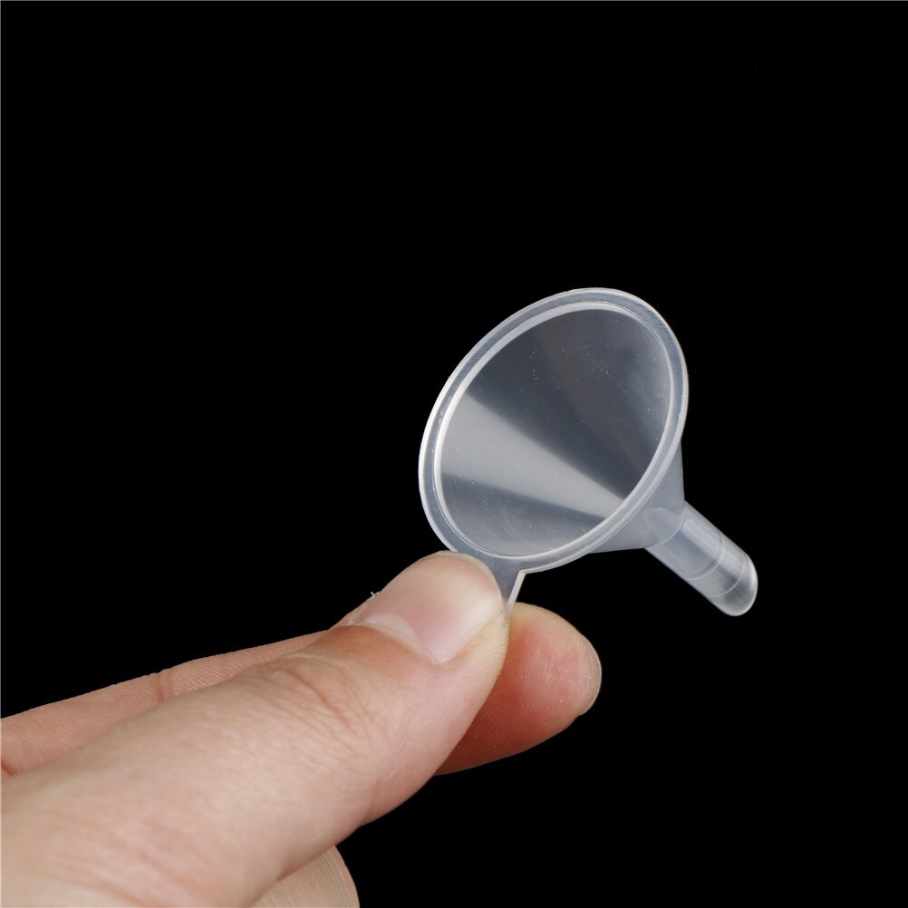 10 stuks/partij transparante plastic mini trechter trechter keuken kookaccessoires gadgets parfum emulsie verpakking hulpgereedschap