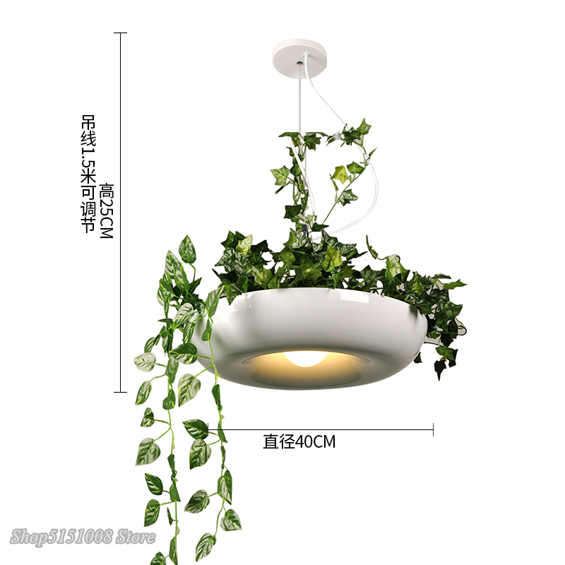 Nordic Plant Hanglampen Diy Tuin Led Lamp Bloempot Opknoping Lamp Eetkamer Restaurant Verlichtingsarmaturen Thuis Decor