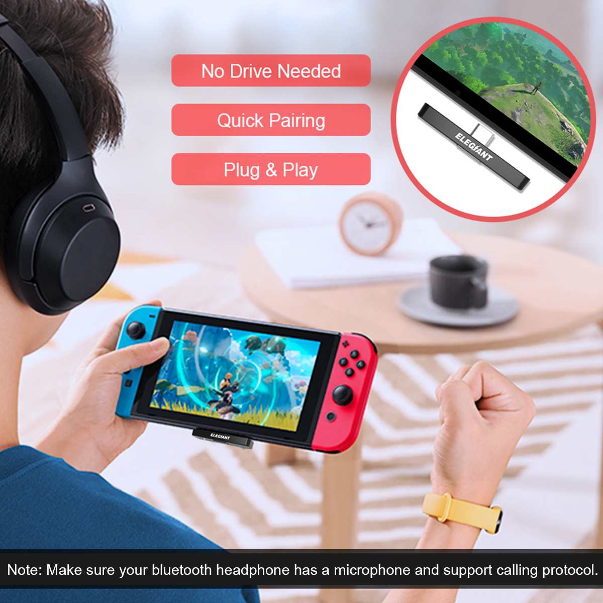 bluetooth 5.0 Transmitter Wireless Audio Adapter Headphones Speakers